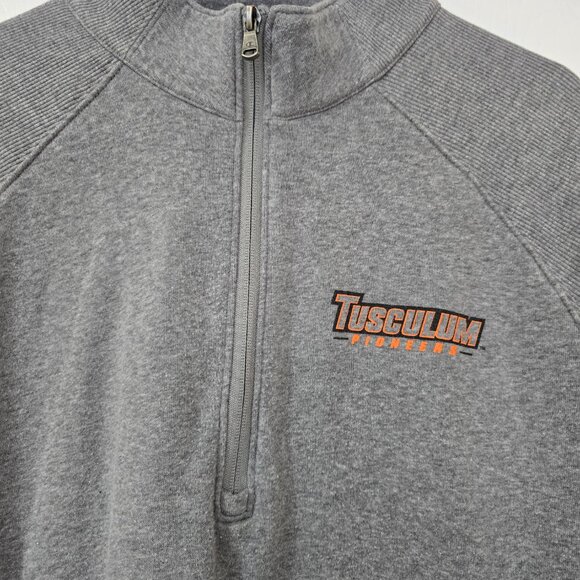 Tusculum Pioneers Men's Champion 1/4 Zip Pullover Sweatshirt Gray Size Large - Picture 3 of 8
